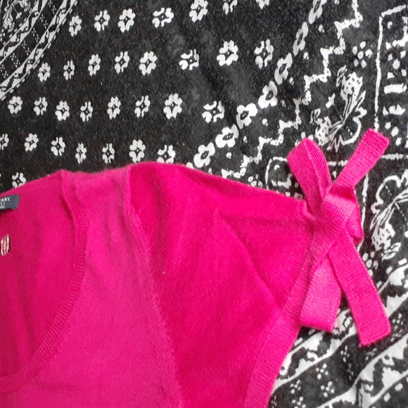 Women's Fuscia Pink Cashmere Top - Picture 5 of 7